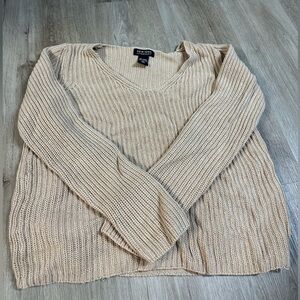 New York and Company Crochet Scoop Neck Sweater Size XS